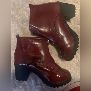 Red Ankle Boots